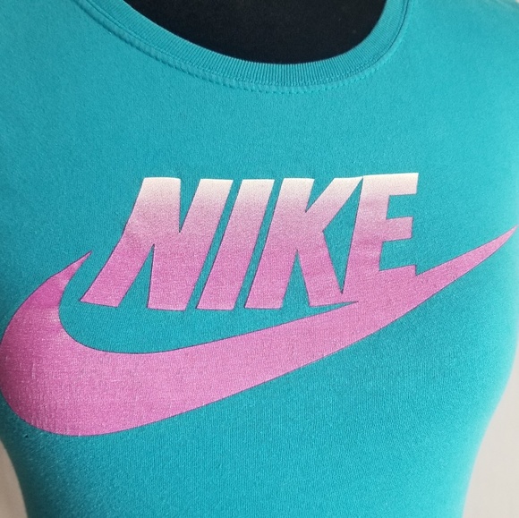 Nike Short Sleeve Slim Fiz Womens XS Teal Shirt - Picture 4 of 7